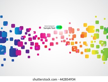 Abstract colorful funky square background