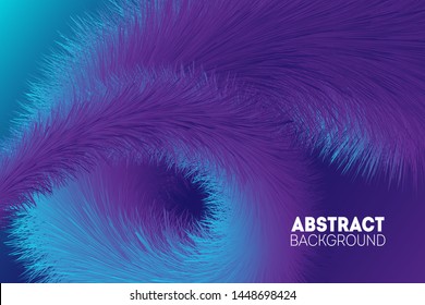 Abstract colorful furry background. Fur modern wallpaper fluid futuristic pattern shapes waves 