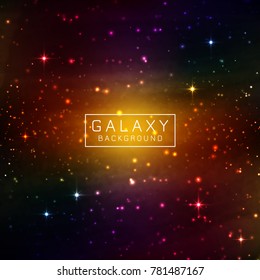Abstract colorful galaxy background