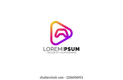 Abstract Colorful Game Logo Vector Template