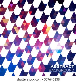 Abstract colorful geometric arrow  triangles background. Vector origami illustration for design