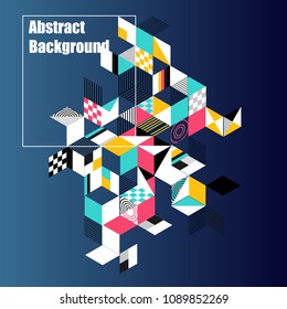 Abstract colorful geometric background