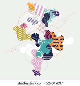 Abstract colorful geometric background