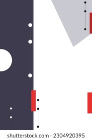 Resumen de fondo geométrico colorido. A4 vertical hermoso folleto retro. Diseño de portada de estilo plano. Colección de plantillas de negocio. Cartel de diseño, catálogo, cuaderno, portada. Ilustración vectorial.