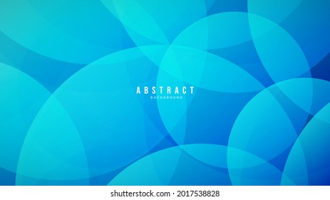 Abstrakter bunter, geometrischer Hintergrund, blaue Kreise überlappen sich, bis eine schöne Form entsteht, Modernes Hintergrunddesign für das Präsentationsdesign , Vektorgrafik EPS10