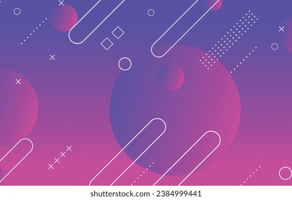 Abstract colorful geometric background. Blue and magenta elements with gradient. Dynamic shapes composition.