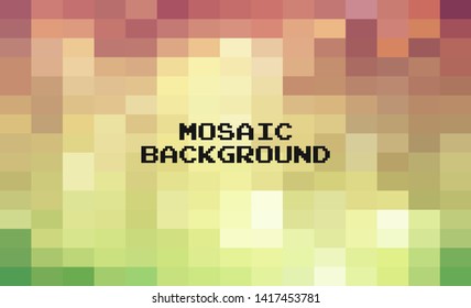 Abstract colorful geometric Background, Creative Design Templates. Pixel art Grid Mosaic, 8 bit vector background.