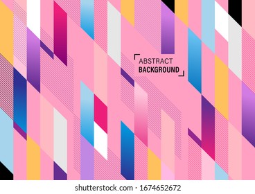 Fondo geométrico abstracto y colorido. Diseño para papel pintado, web, afiche, fondo, portada de libros, banner o folleto. Ilustración vectorial.