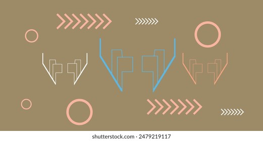 Abstract colorful geometric background design with dynamic shapes