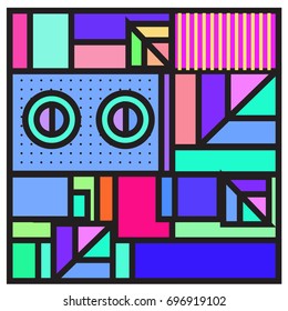 Abstract colorful geometric  background design template. Trendy and colorful pattern design for fabric background and wallpaper. 