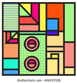 Abstract colorful geometric  background design template. Trendy and colorful pattern design for fabric background and wallpaper. 