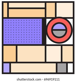 Abstract colorful geometric  background design template. Trendy and colorful pattern design for fabric background and wallpaper. 