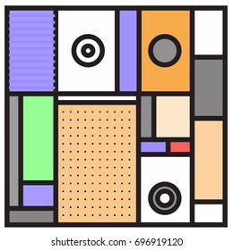 Abstract colorful geometric  background design template. Trendy and colorful pattern design for fabric background and wallpaper. 