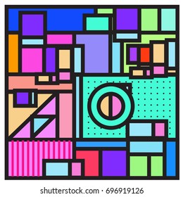 Abstract colorful geometric  background design template. Trendy and colorful pattern design for fabric background and wallpaper. 