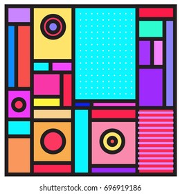 Abstract colorful geometric  background design template. Trendy and colorful pattern design for fabric background and wallpaper. 