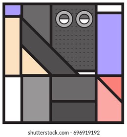 Abstract colorful geometric  background design template. Trendy and colorful pattern design for fabric background and wallpaper. 