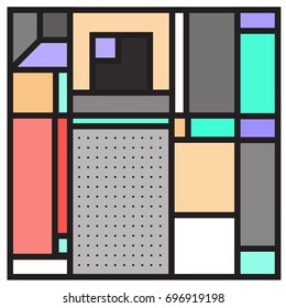 Abstract colorful geometric  background design template. Trendy and colorful pattern design for fabric background and wallpaper. 