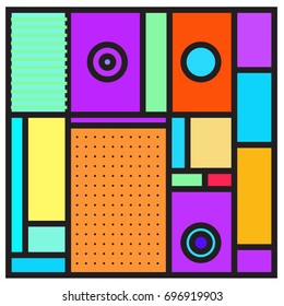 Abstract colorful geometric  background design template. Trendy and colorful pattern design for fabric background and wallpaper. 
