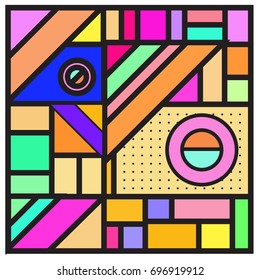 Abstract colorful geometric  background design template. Trendy and colorful pattern design for fabric background and wallpaper. 