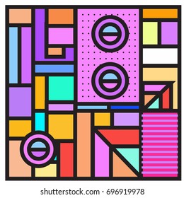 Abstract colorful geometric  background design template. Trendy and colorful pattern design for fabric background and wallpaper. 