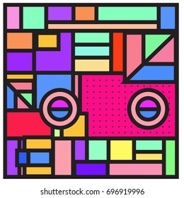 Abstract colorful geometric  background design template. Trendy and colorful pattern design for fabric background and wallpaper. 
