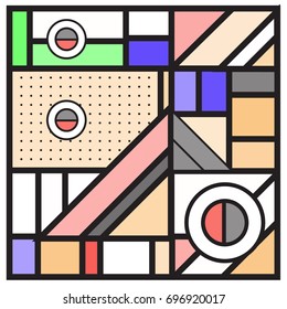 Abstract colorful geometric  background design template. Trendy and colorful pattern design for fabric background and wallpaper. 