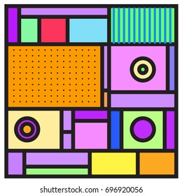 Abstract colorful geometric  background design template. Trendy and colorful pattern design for fabric background and wallpaper. 