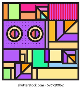 Abstract colorful geometric  background design template. Trendy and colorful pattern design for fabric background and wallpaper. 