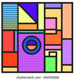 Abstract colorful geometric  background design template. Trendy and colorful pattern design for fabric background and wallpaper. 