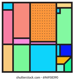 Abstract colorful geometric  background design template. Trendy and colorful pattern design for fabric background and wallpaper. 