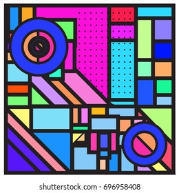 Abstract colorful geometric  background design template. Trendy and colorful pattern design for fabric background and wallpaper. 
