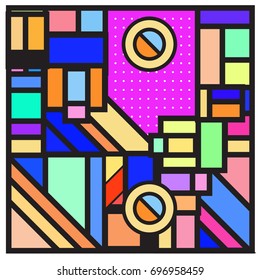 Abstract colorful geometric  background design template. Trendy and colorful pattern design for fabric background and wallpaper. 