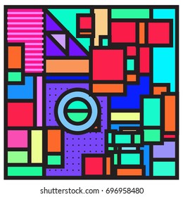 Abstract colorful geometric  background design template. Trendy and colorful pattern design for fabric background and wallpaper. 