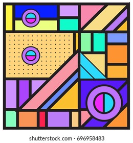Abstract colorful geometric  background design template. Trendy and colorful pattern design for fabric background and wallpaper. 