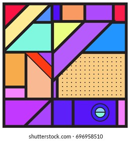 Abstract colorful geometric  background design template. Trendy and colorful pattern design for fabric background and wallpaper. 