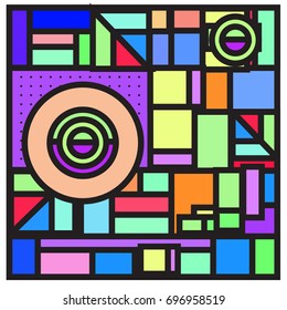 Abstract colorful geometric  background design template. Trendy and colorful pattern design for fabric background and wallpaper. 