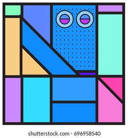 Abstract colorful geometric  background design template. Trendy and colorful pattern design for fabric background and wallpaper. 