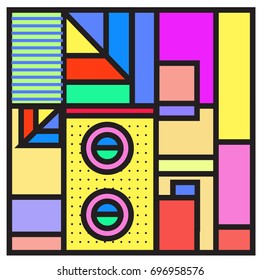 Abstract colorful geometric  background design template. Trendy and colorful pattern design for fabric background and wallpaper. 