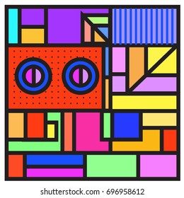 Abstract colorful geometric  background design template. Trendy and colorful pattern design for fabric background and wallpaper. 