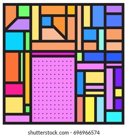 Abstract colorful geometric  background design template. Trendy and colorful pattern design for fabric background and wallpaper. 
