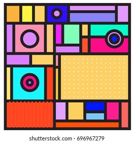 Abstract colorful geometric  background design template. Trendy and colorful pattern design for fabric background and wallpaper. 