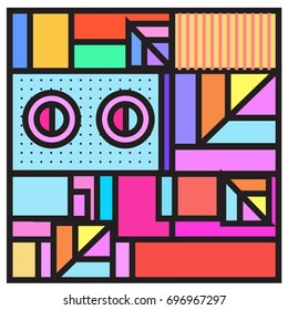 Abstract colorful geometric  background design template. Trendy and colorful pattern design for fabric background and wallpaper. 