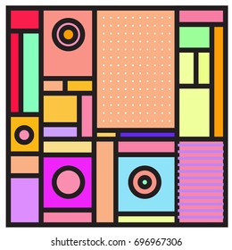 Abstract colorful geometric  background design template. Trendy and colorful pattern design for fabric background and wallpaper. 