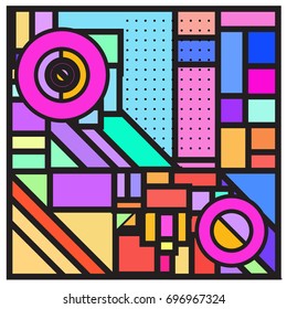 Abstract colorful geometric  background design template. Trendy and colorful pattern design for fabric background and wallpaper. 