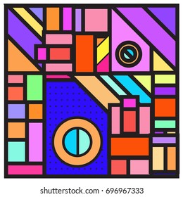 Abstract colorful geometric  background design template. Trendy and colorful pattern design for fabric background and wallpaper. 