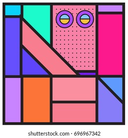 Abstract colorful geometric  background design template. Trendy and colorful pattern design for fabric background and wallpaper. 