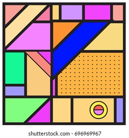 Abstract colorful geometric  background design template. Trendy and colorful pattern design for fabric background and wallpaper. 
