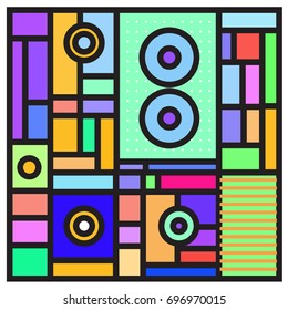 Abstract colorful geometric  background design template. Trendy and colorful pattern design for fabric background and wallpaper. 