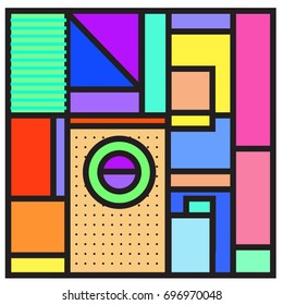 Abstract colorful geometric  background design template. Trendy and colorful pattern design for fabric background and wallpaper. 