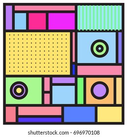 Abstract colorful geometric  background design template. Trendy and colorful pattern design for fabric background and wallpaper. 